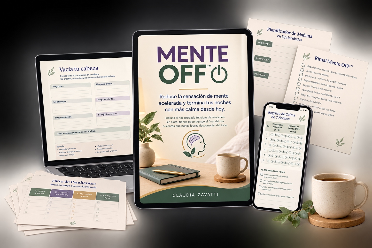 Mente OFF™ — Herramienta para Calmar la Mente Acelerada